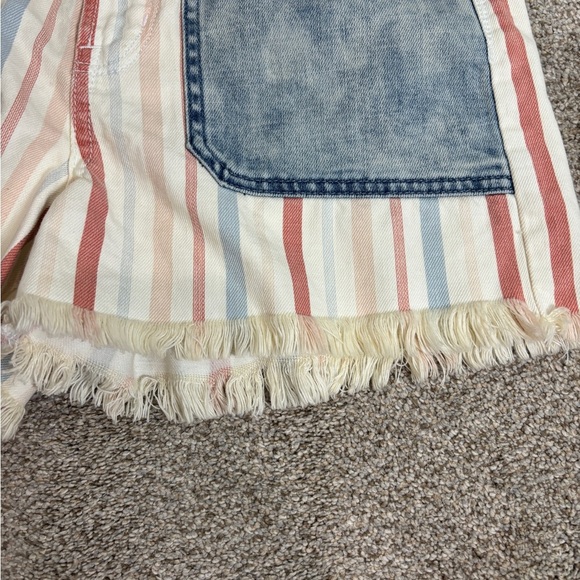 NEW! American Eagle Shorts 0 Striped Mom Short Patriotic American Cut Off - Picture 12 of 12